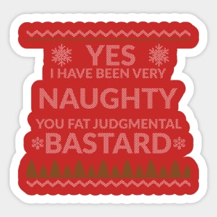 Ugly Sweater Santa Sticker